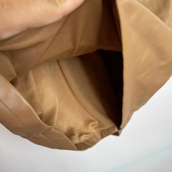 Lulu's Caramel Bodycon Faux Leather Mini Dress Size XL - Picture 4 of 16